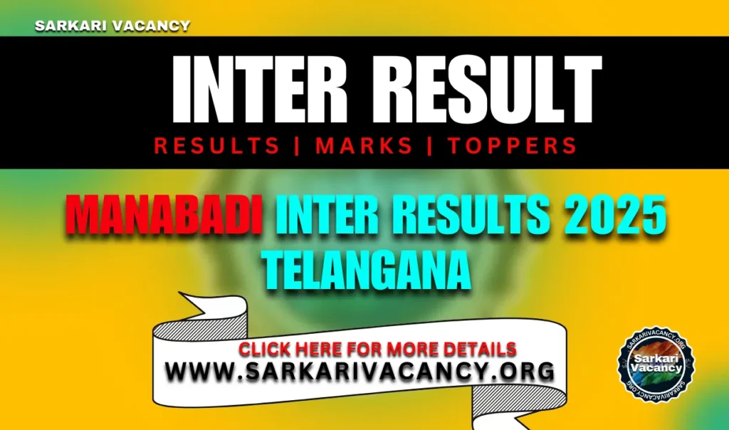 Manabadi inter results 2025 Telangana